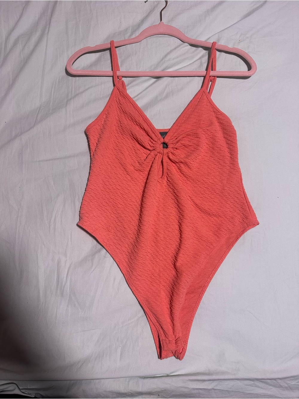 Coral Twist-Front Kids One-Piece Bodysuit